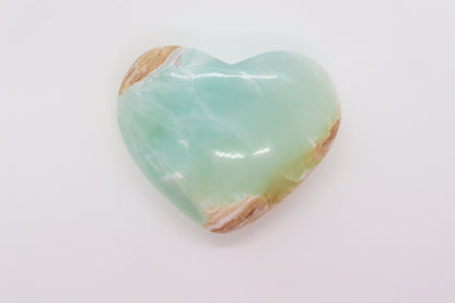 Caribbean Blue/Green Calcite Heart