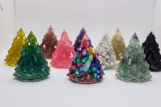 Crystal Chips in Resin Trees