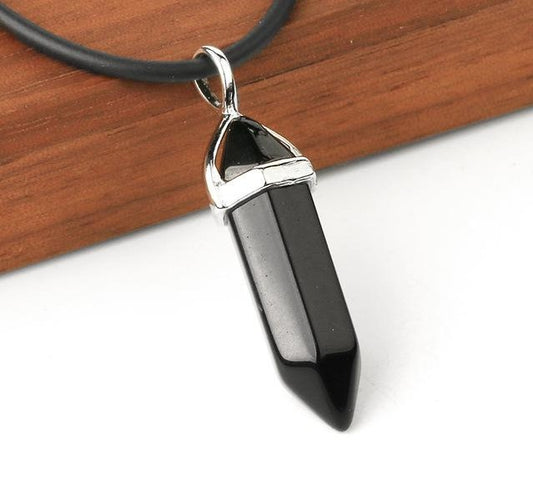 The Obsidian Crystal Pendant